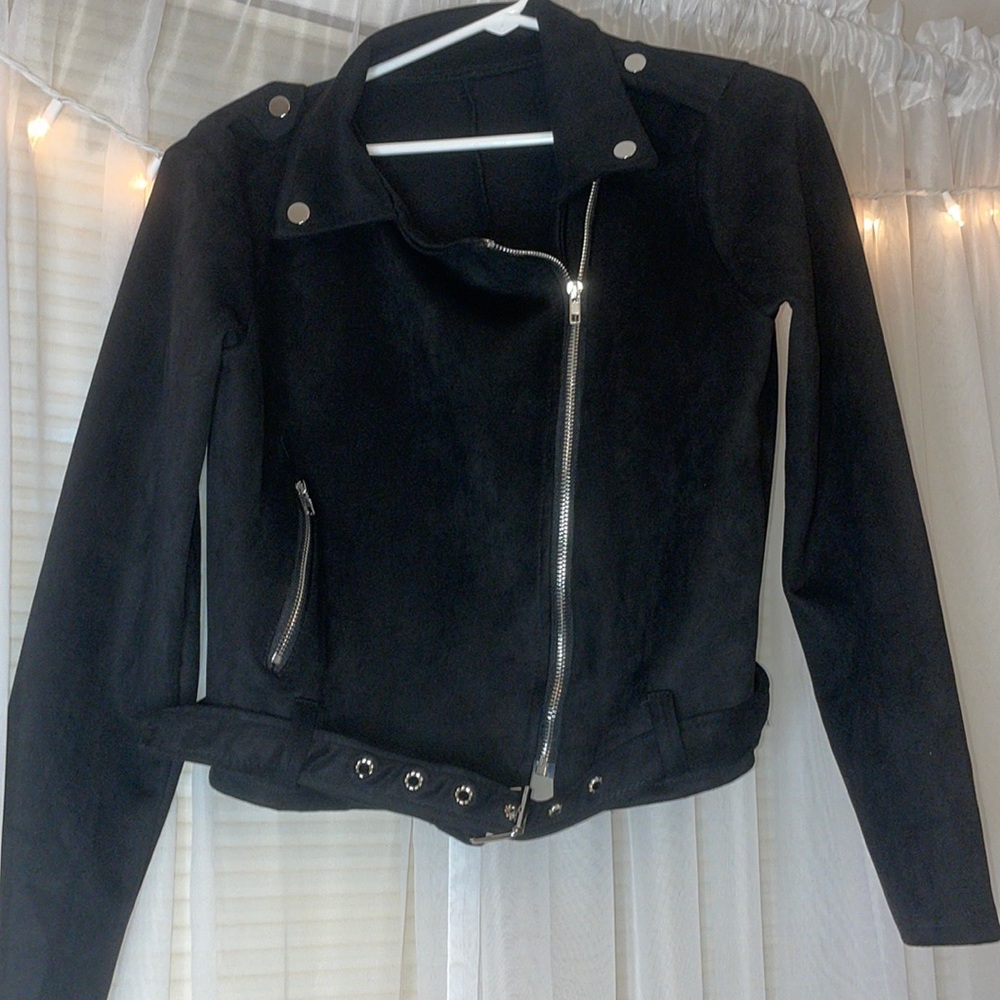 Suede like fashion jacket